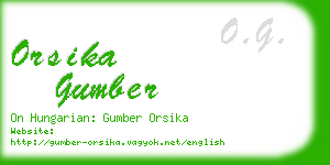 orsika gumber business card